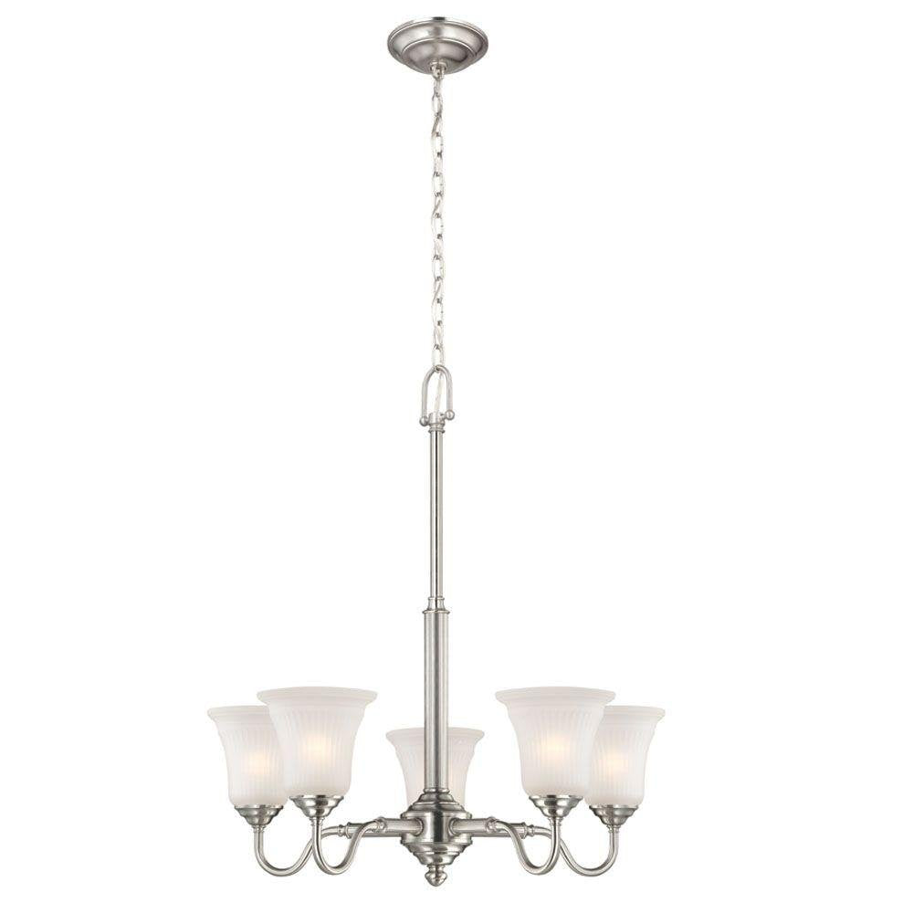 Hampton Bay 5-Light Brushed Nickel Chandelier