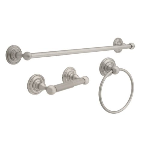 Liberty Hardware 138283 Delta Greenwich Bath Hardware Assembly Set  Satin Nickel - 3 Piece