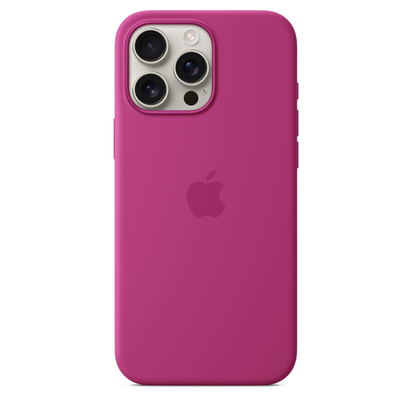 Apple iPhone 16 Pro Max Silicone Case with MagSafe and Camera Control - Fuchsia 