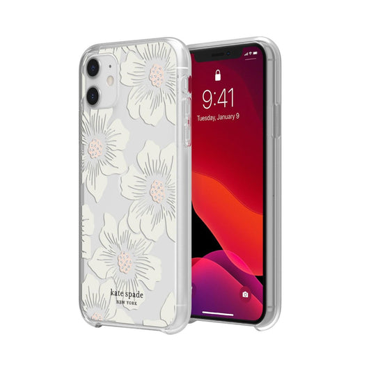 kate spade new york iPhone 11 Case/iPhone XR Case, Compatible with Wireless Charging - Multi Floral Rose and Pacific Green