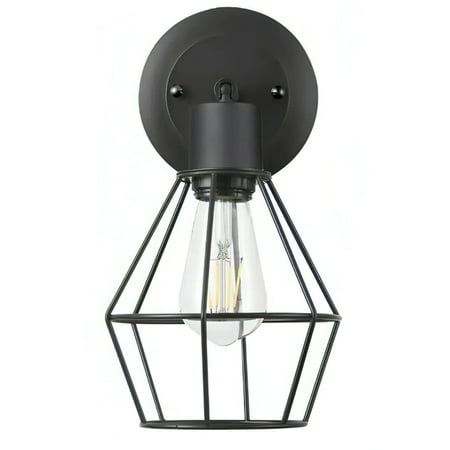 Hampton Bay 1-Light Matte Black Wall Sconce