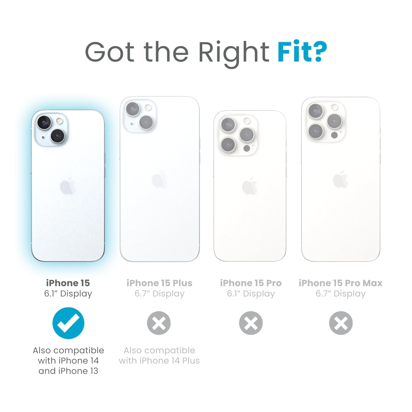 Speck Blue iPhone 15 Case MagSafe - Slim Phone Case iPhone 15 - iPhone 15 Phone Case 6.1 inch - Compatible with, iPhone 14 Case - iPhone 13 Case Magsafe - Presidio2 Pro Coastal Blue/Dust Grey/White