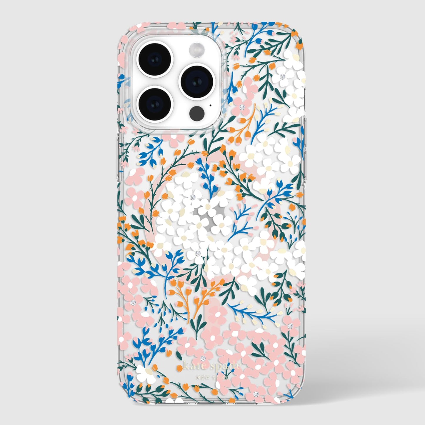 Kate Spade New York iPhone 15 Pro Max Case, Compatible with MagSafe - Multi Floral Rose