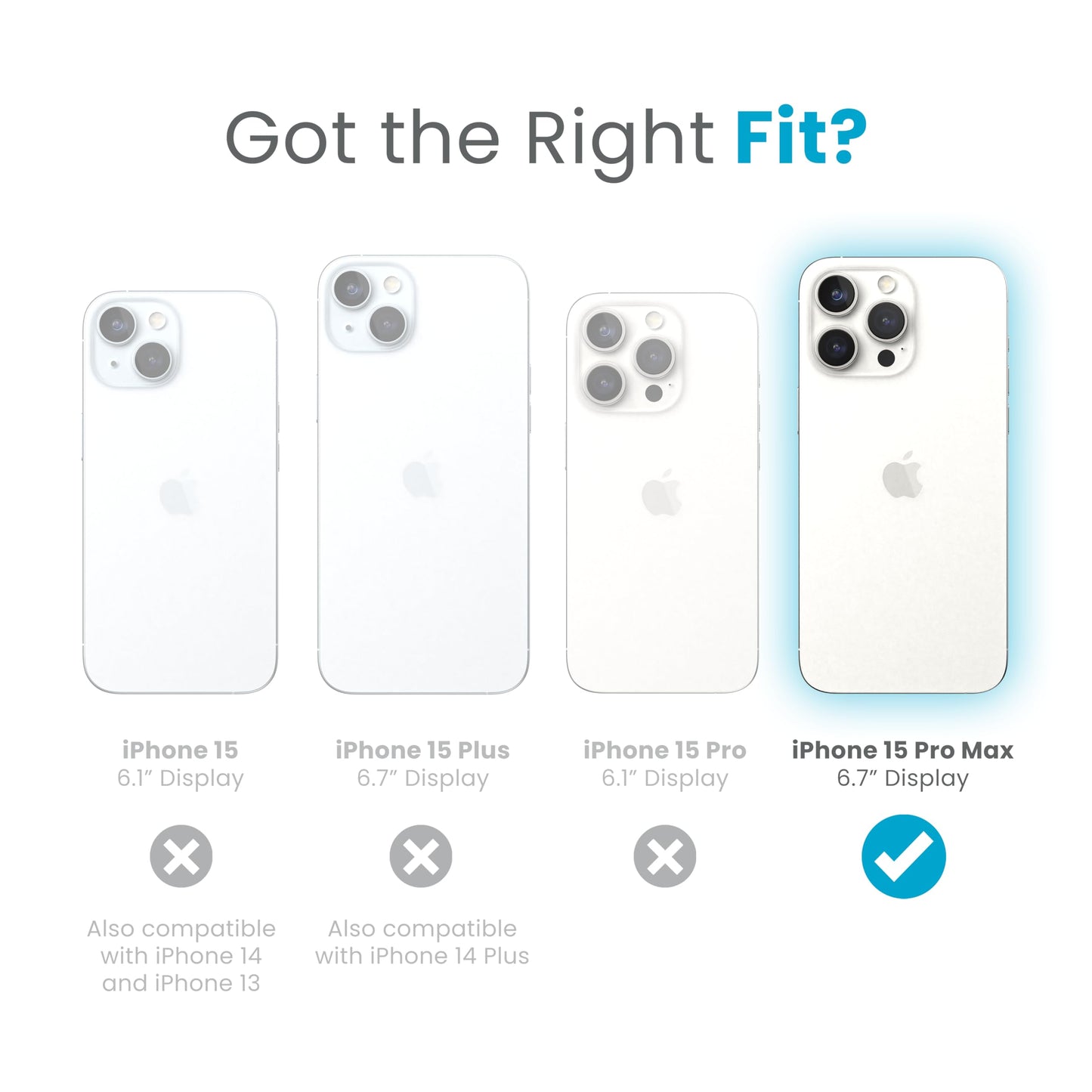 Speck Clear iPhone 15 Pro Max Case - ClickLock No-Slip Interlock, Built for MagSafe, Drop Protection - Scratch Resistant, Anti-Yellowing, 6.7 Inch Phone Case - Presidio Clear/Chrome