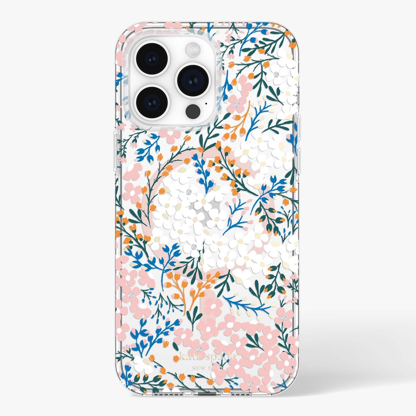kate spade new york iPhone 14 Pro Max Case, Compatible with MagSafe - Multi Floral Rose and Pacific Green