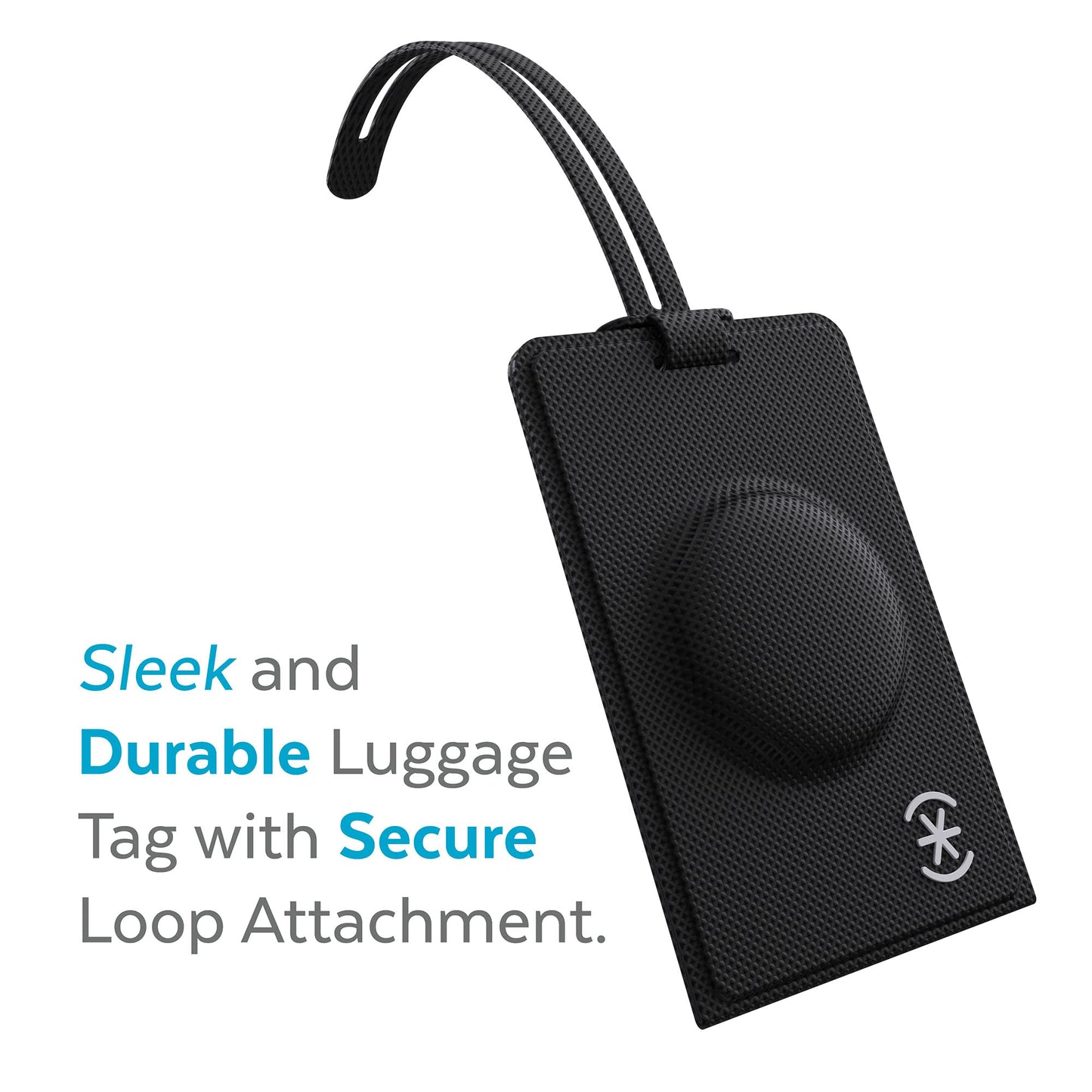 Speck Products Presidio Luggage Tag Pro Air Tag Holder, Black/Black/White