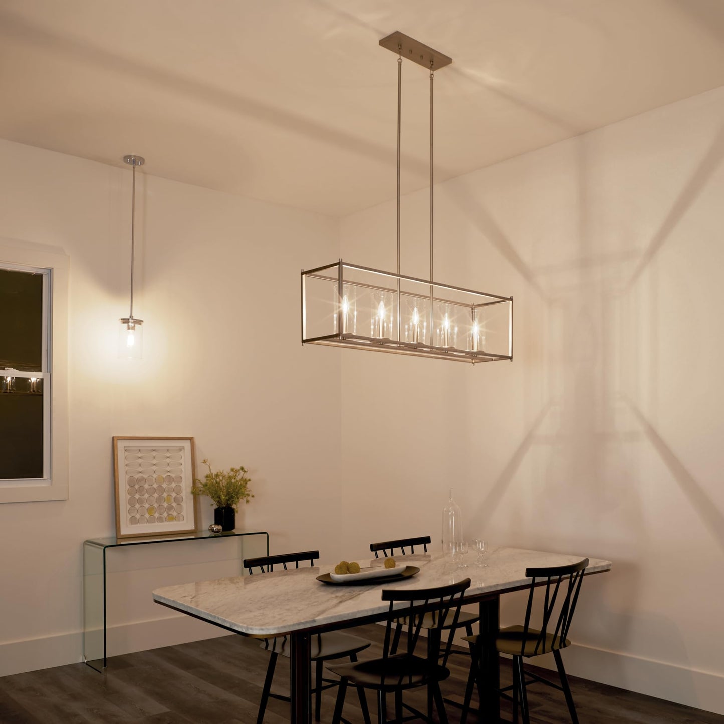 KICHLER 43996BK Crosby Pendant, 1-Light 100 Watts, Black