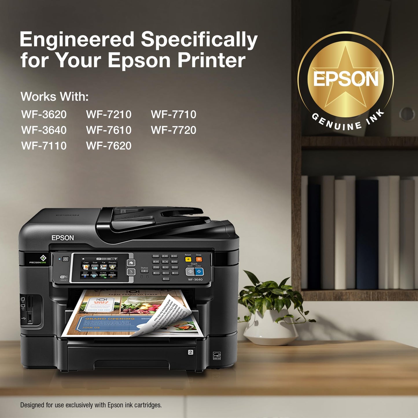 EPSON 252 DURABrite Ultra Ink Standard Capacity Black Cartridge (T252120-S) Works with WorkForce WF-3620, WF-3640, WF-7110, WF-7610, WF-7620, WF-7710, WF-7720, WF-7210