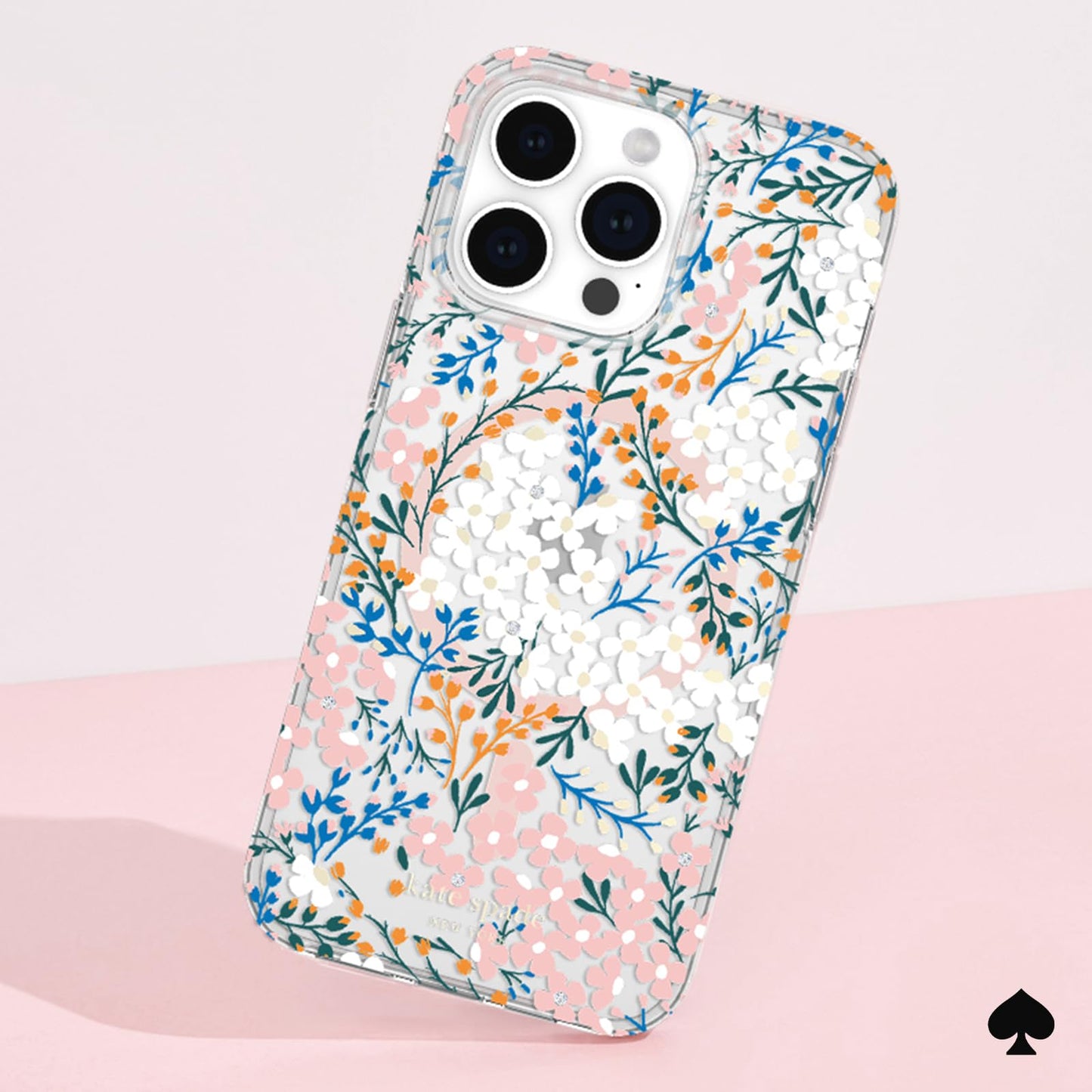 Kate Spade New York iPhone 15 Pro Max Case, Compatible with MagSafe - Multi Floral Rose
