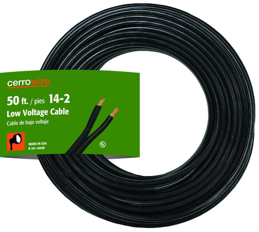 Cerrowire 241-1402B 50-Feet 14/2 Low Voltage Underground Landscape Lighting Cable