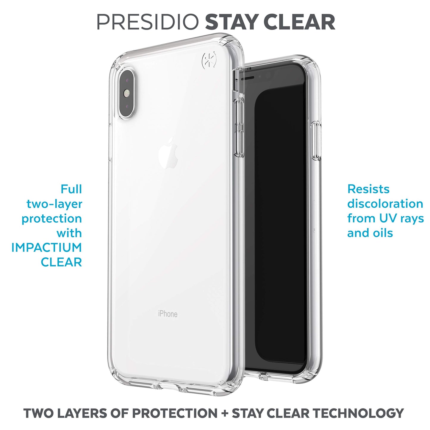 Speck Products Presidio Stay Clear iPhone XS Max, Clear/Clear