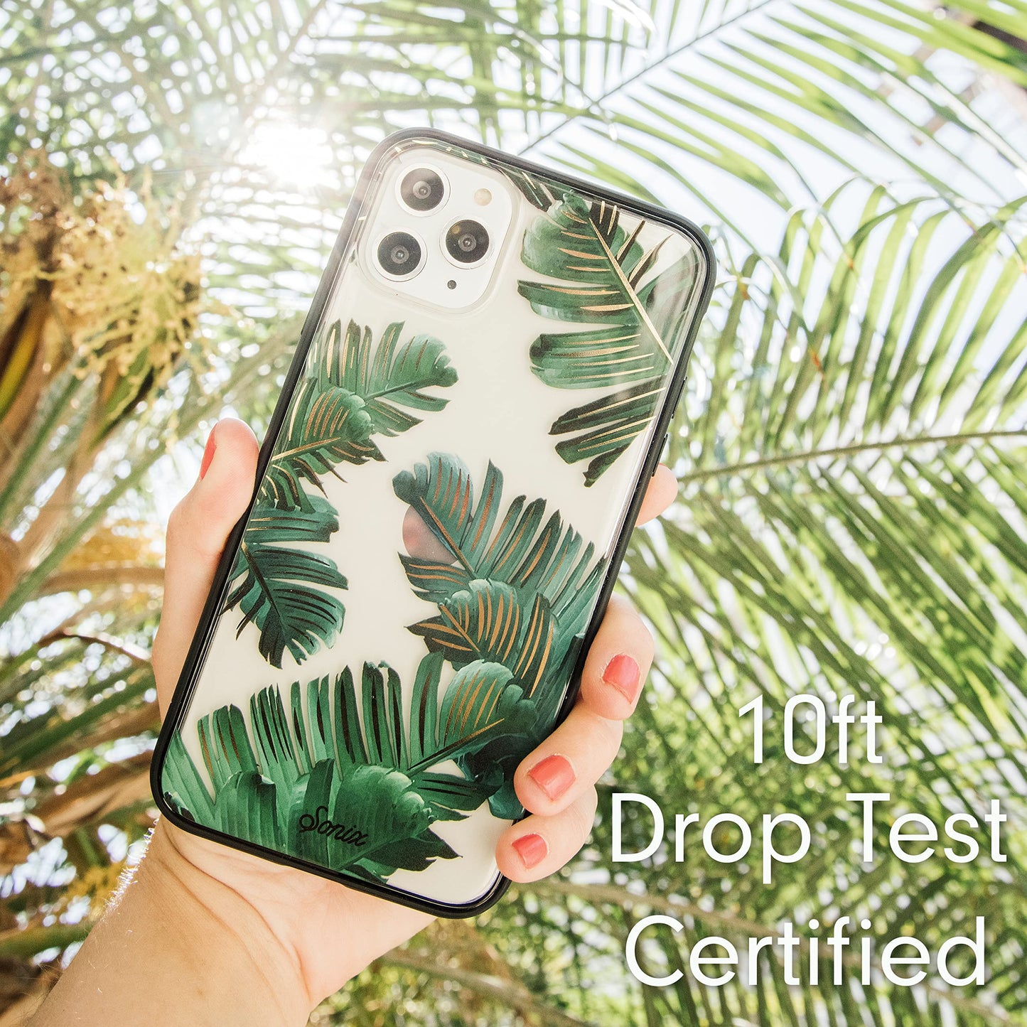 Sonix Phone Case for iPhone 13 Pro Max / 12 Pro Max | 10ft Drop Tested | Palm Leaf Print | Bahamas