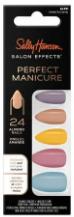 2167 Sally Hansen Salon Effects® Perfect Manicure, Sweet as Candy, Press On Nails, Almond Shaped, Non-Damaging Adhesive Tabs, File, and Alcohol Pad Included