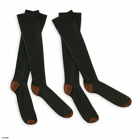 Tommie Copper Sport Compression Knee High Socks  Black  Large/Extra-Large  2 Count per Pack