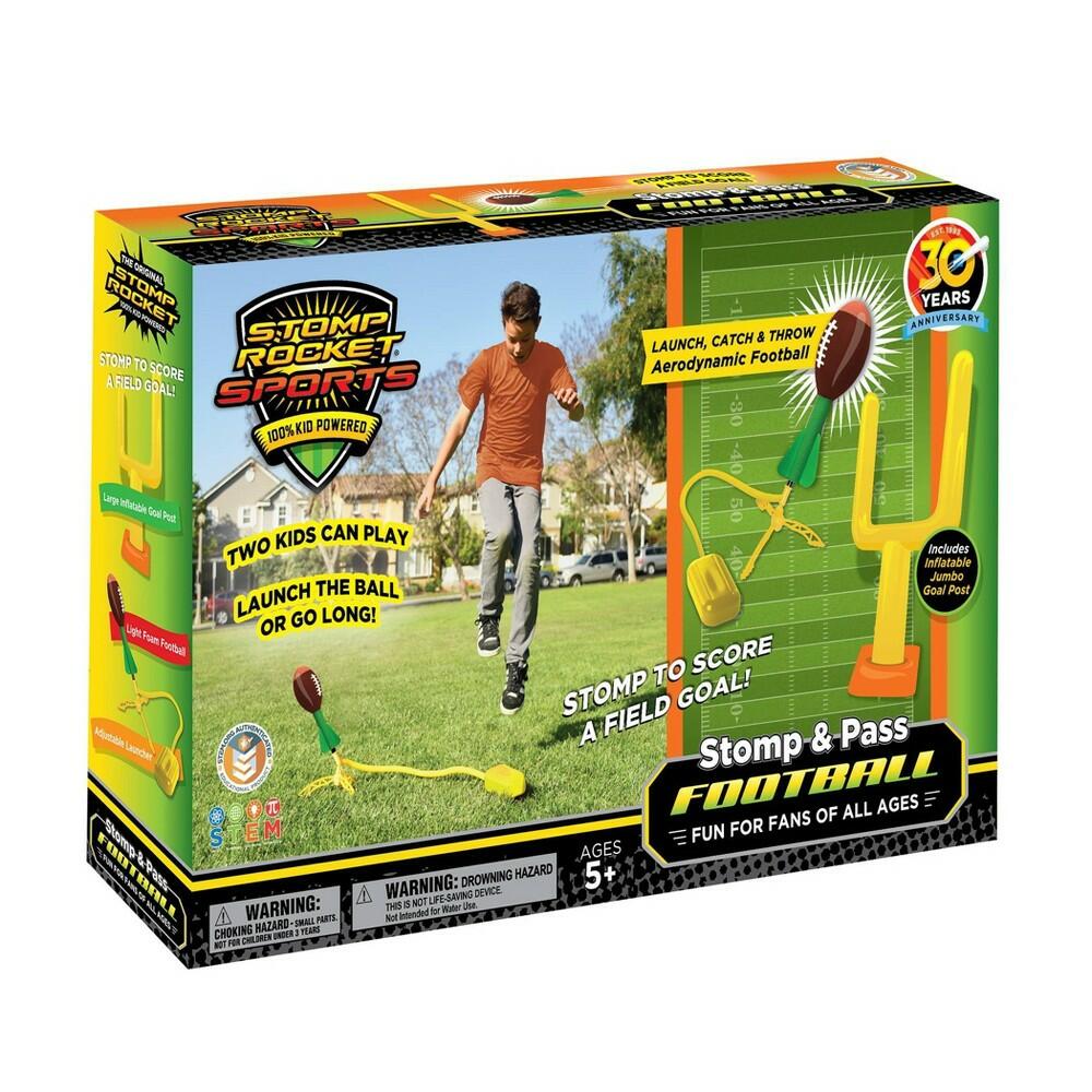 Stomp Rocket - Stomp & Pass Toy Football Set - Plastic, Foam, Paper -  5 Years and up