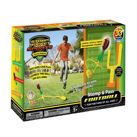 Stomp Rocket - Stomp & Pass Toy Football Set - Plastic, Foam, Paper -  5 Years and up