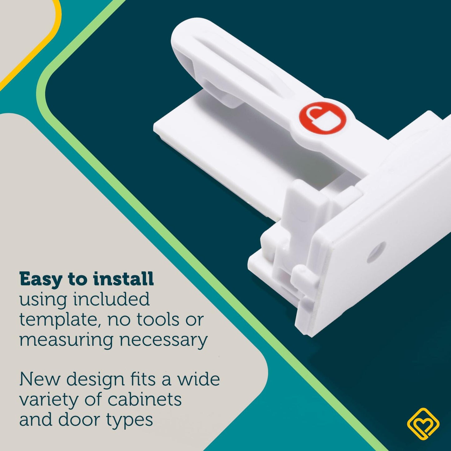 Safety 1st Secure-to-Explore Adhesive Locks (8 Locks), White, Toddler