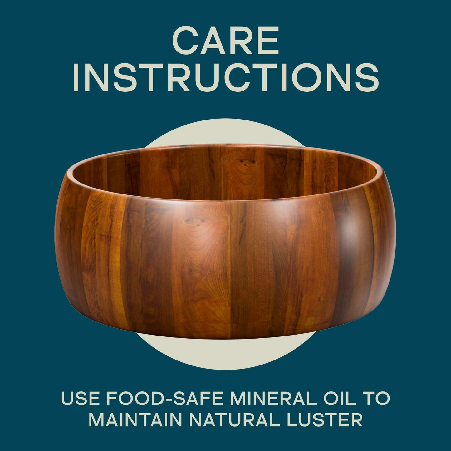Gibson Home Laroda Acacia Wood Salad Bowl Set