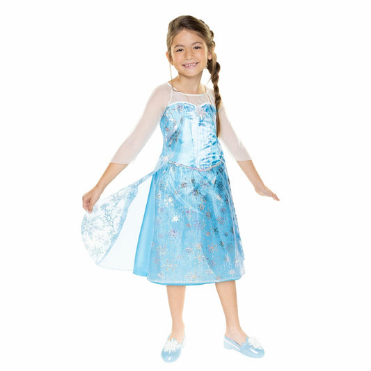 Disney Frozen Elsa Dress ICY Magic Musical Dress Lights Up and Plays “Let It Go” Fits Children Sizes 4-6X