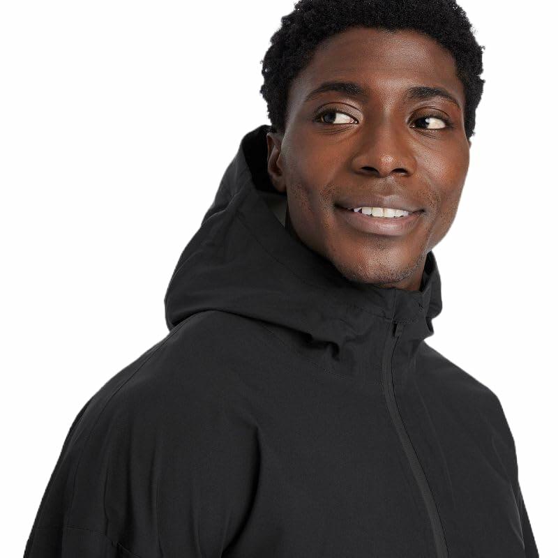 All in Motion Men's Waterproof Rain Shell Jacket - (XX-Large, Black)