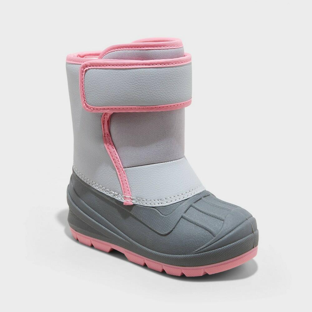 Toddler Girls' Lenny Winter Boots - Cat & Jack™ Gray 5T
