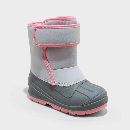 Toddler Girls' Lenny Winter Boots - Cat & Jack™ Gray 5T