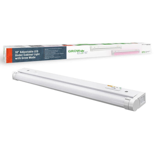 18 in. Indoor Gardening LED Grow Light Linkable 2700K 3000K 4000K Full Spectrum Grow Mode Adjustable Beam Angle