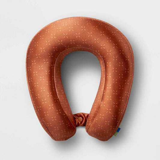 Memory Foam Travel Neck Pillow Amber Brown - Open Story™