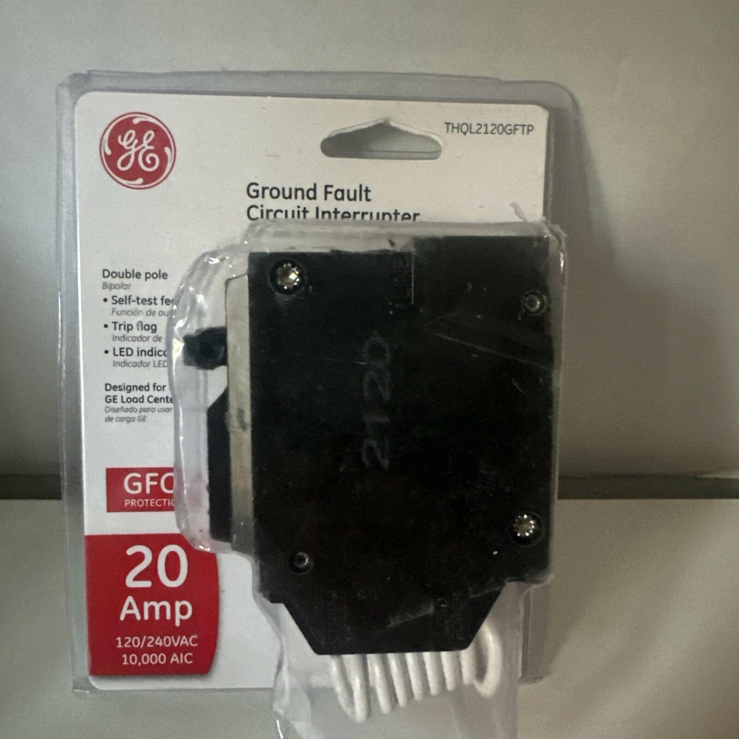 GE THQL2120GFTP 20 amp GFCI BREAKER