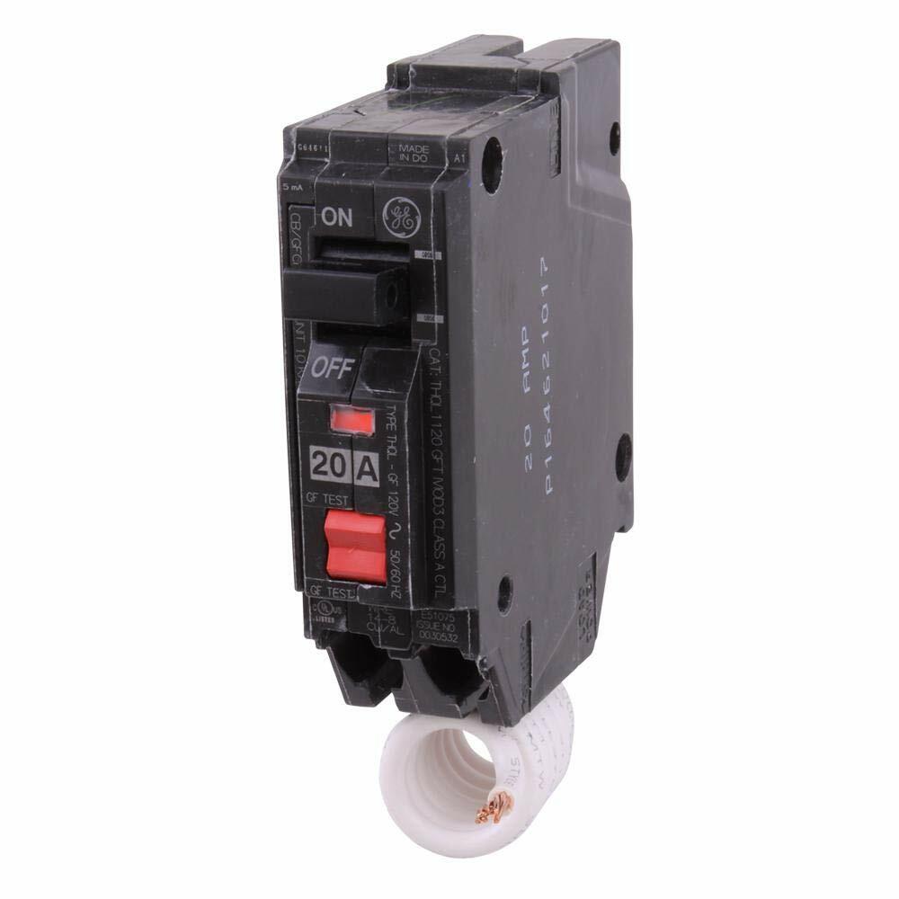 GE THQL1120GFTP 20 Amp 1-Pole GFCI Circuit Breaker New