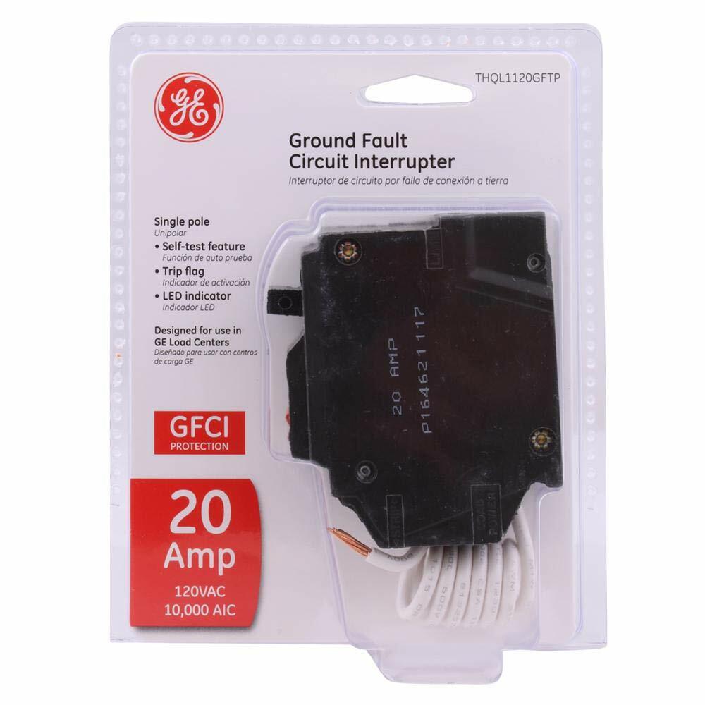 GE THQL1120GFTP 20 Amp 1-Pole GFCI Circuit Breaker New